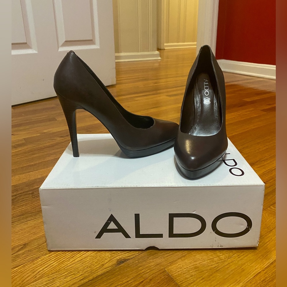 ALDO Stiletto Leather Pointy Toe Heels